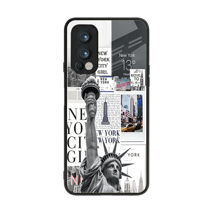 NY Dream back phone cover | glass case for oneplus nord 2