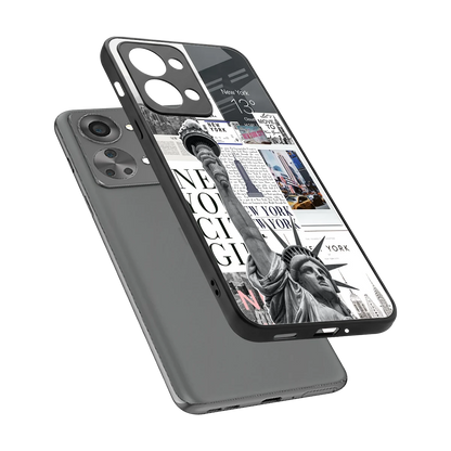 NY Dream sleek oneplus nord 2t cover with tempered glass back and TPU edges