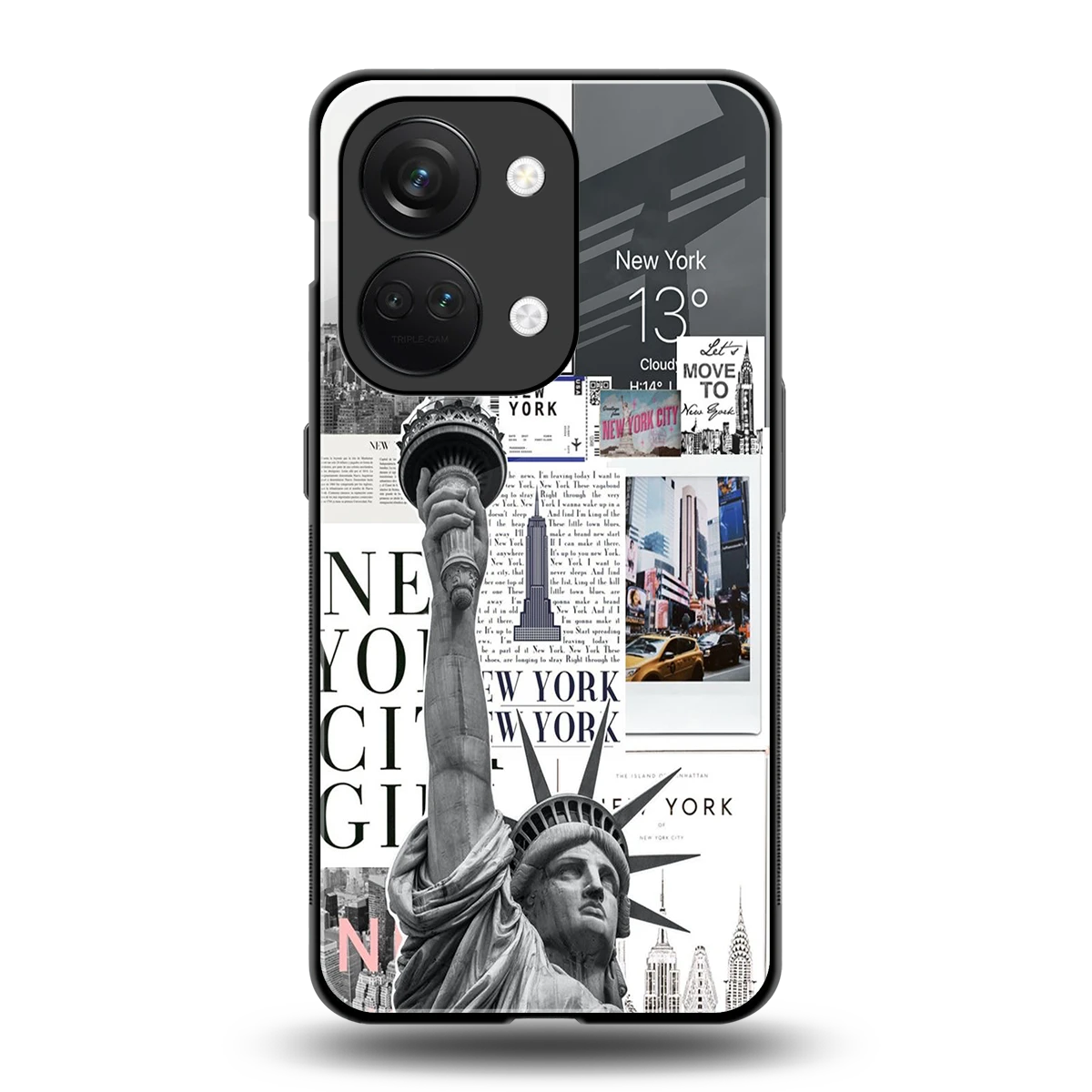 NY Dream back phone cover | glass case for oneplus nord 3