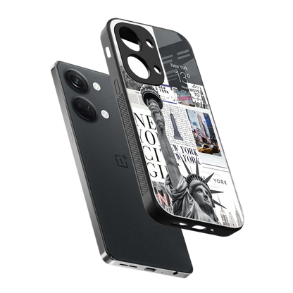 NY Dream sleek oneplus nord 3 cover with tempered glass back and TPU edges
