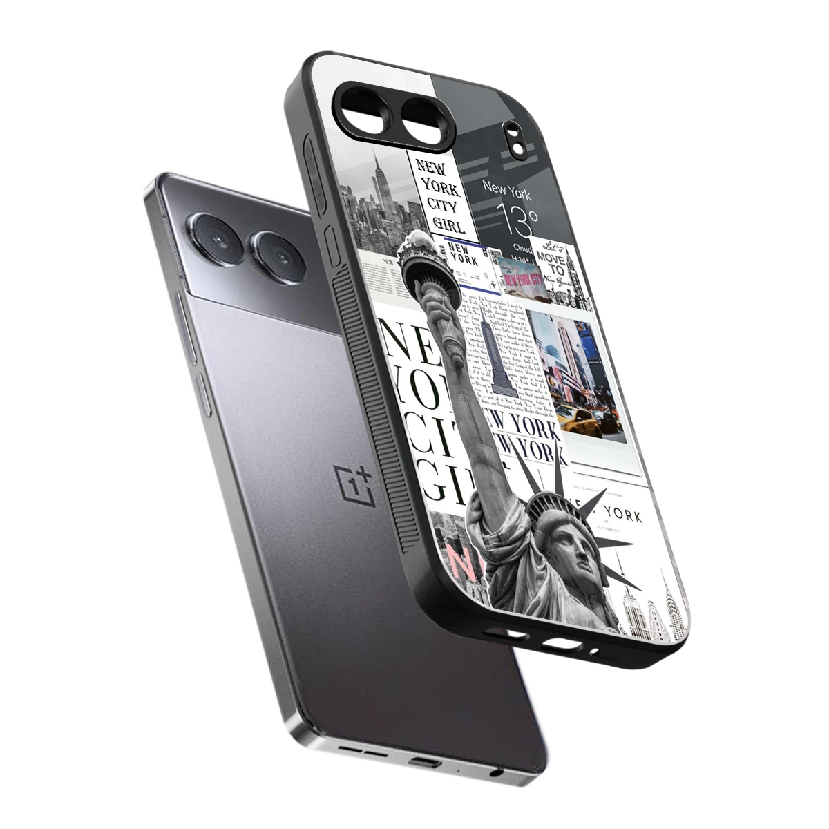 NY Dream sleek oneplus nord 4 cover with tempered glass back and TPU edges