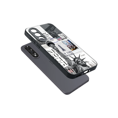 NY Dream sleek oneplus nord 5 cover with tempered glass back and TPU edges