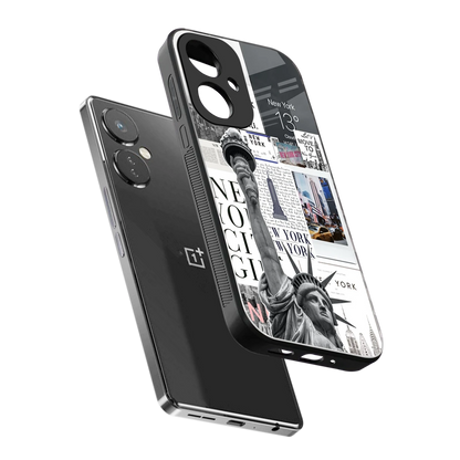 NY Dream sleek oneplus nord ce 3 cover with tempered glass back and TPU edges