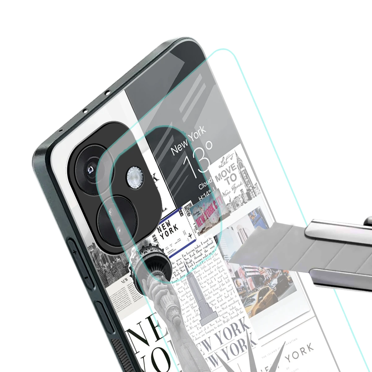 NY Dream stylish phone case for oneplus nord ce 3 | glossy glass and slim fit