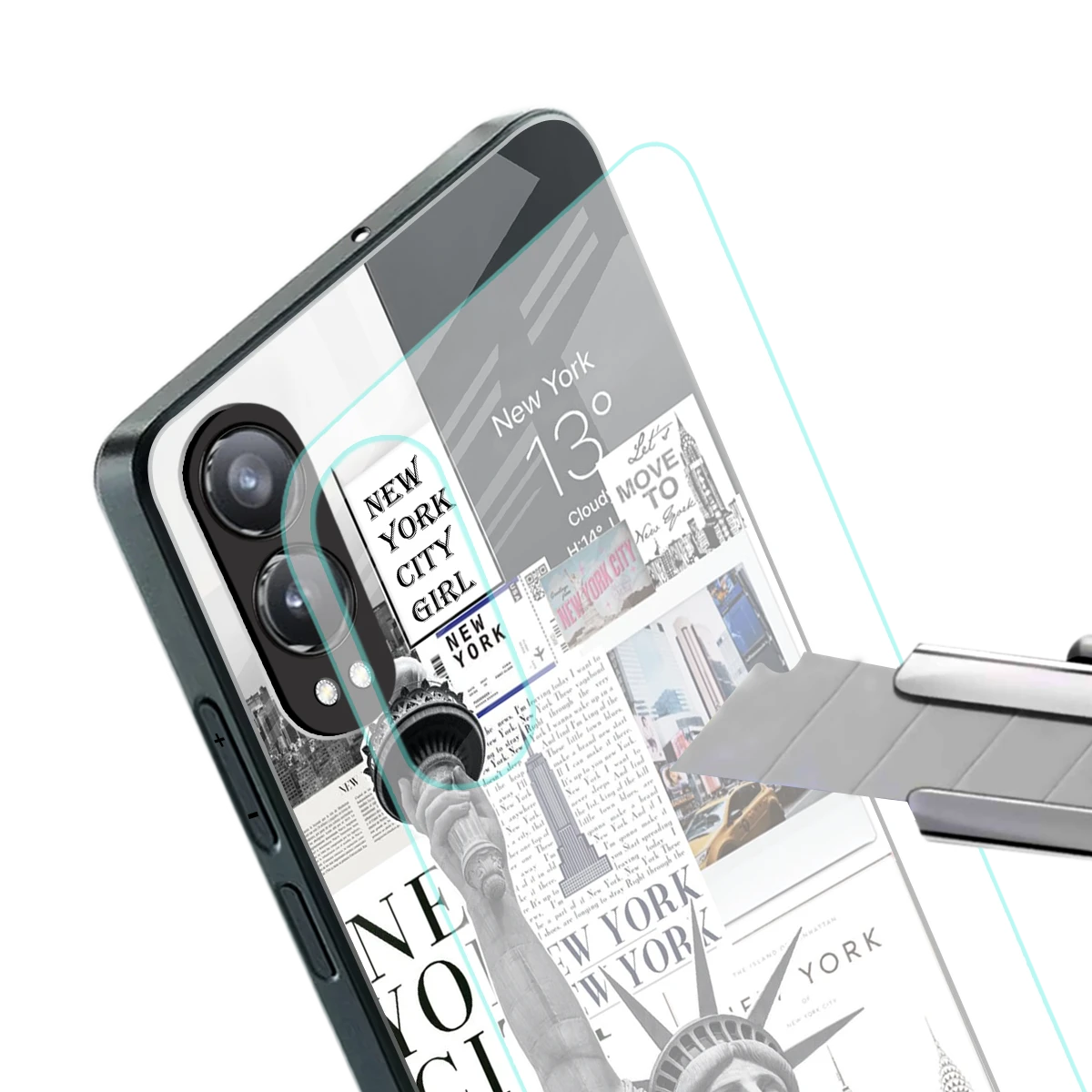 NY Dream stylish phone case for oneplus nord ce 4 lite | glossy glass and slim fit
