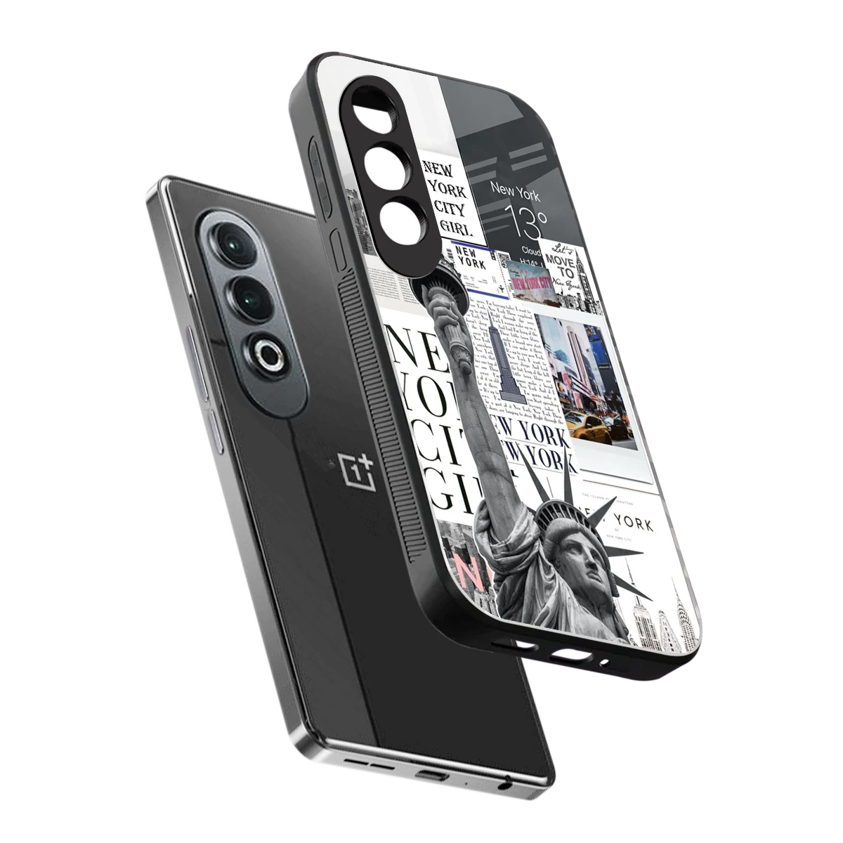 NY Dream sleek oneplus nord ce 4 cover with tempered glass back and TPU edges