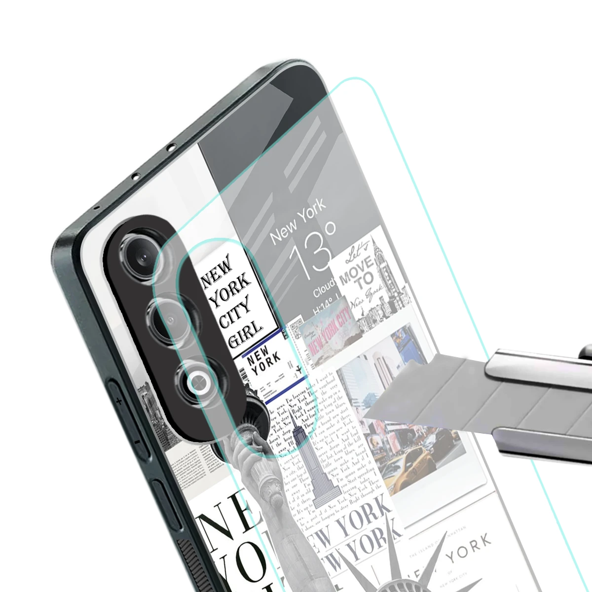 NY Dream stylish phone case for oneplus nord ce 4 | glossy glass and slim fit