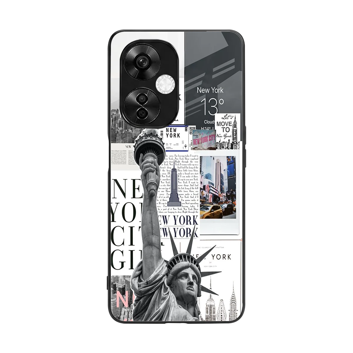 NY Dream back phone cover | glass case for oneplus nord ce 3 lite