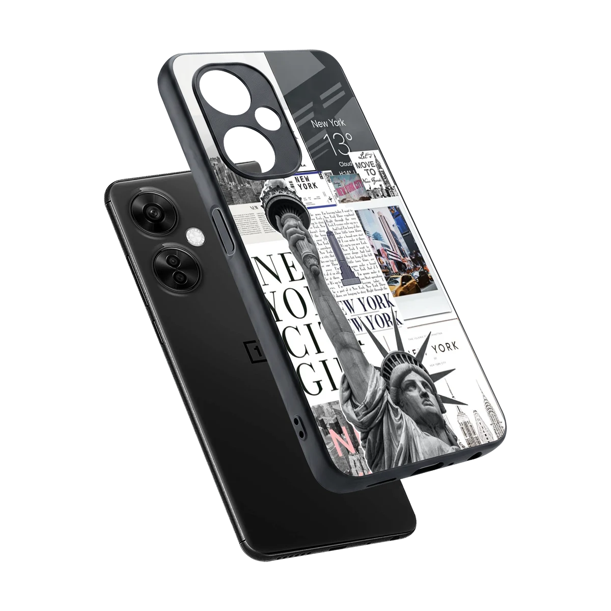 NY Dream sleek oneplus nord ce 3 lite cover with tempered glass back and TPU edges
