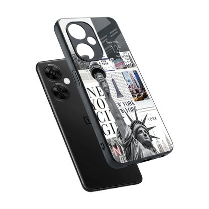 NY Dream sleek oneplus nord ce 3 lite cover with tempered glass back and TPU edges