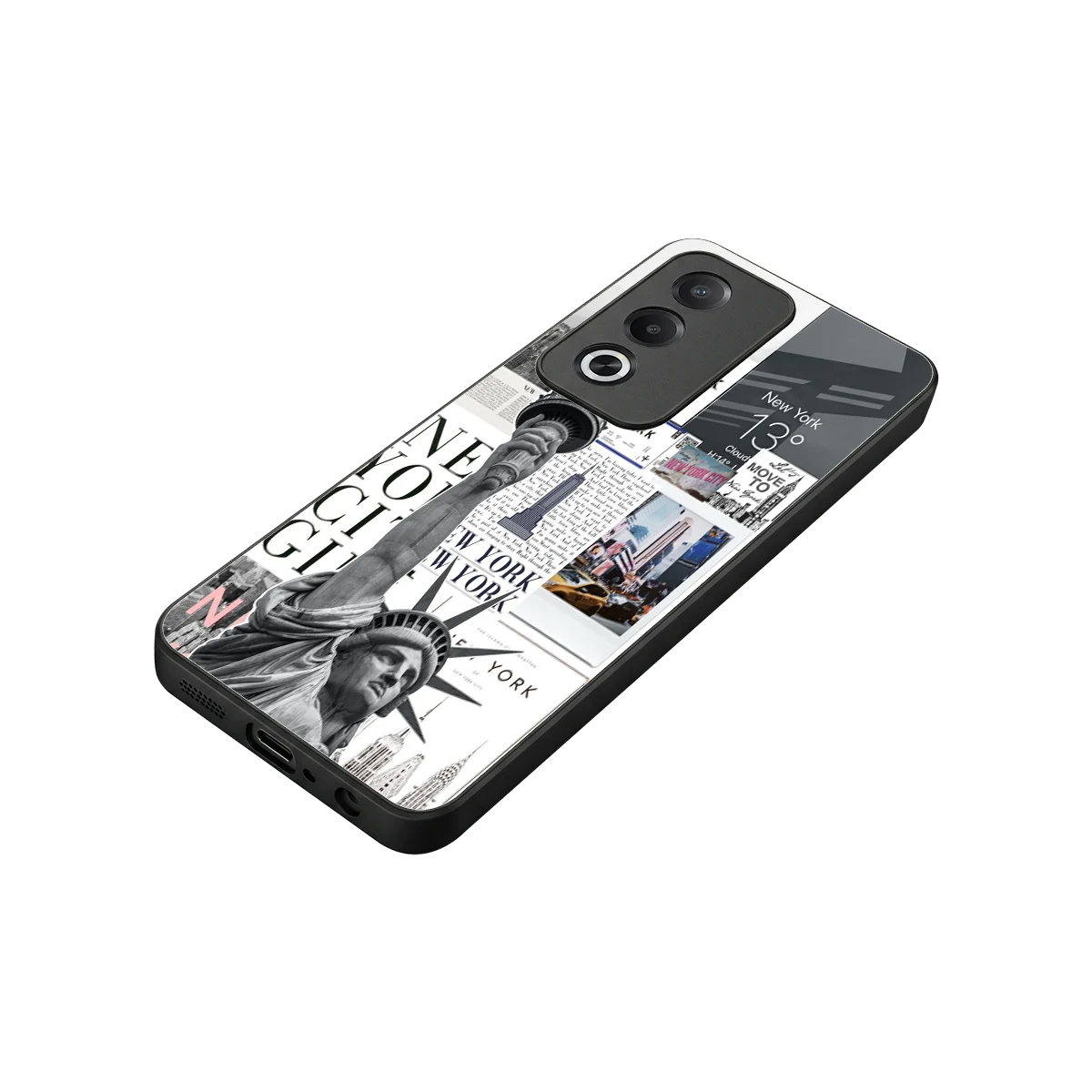 NY Dream stylish phone case for oppo a3 pro | glossy glass and slim fit