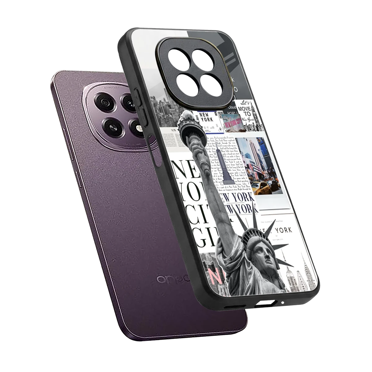 NY Dream sleek oppo f29 5g cover with tempered glass back and TPU edges