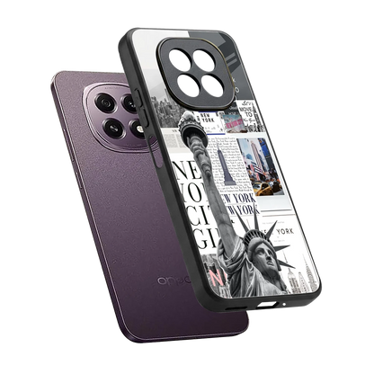 NY Dream sleek oppo f29 5g cover with tempered glass back and TPU edges