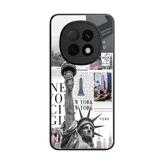 NY Dream back phone cover | glass case for oppo f29 pro 5g