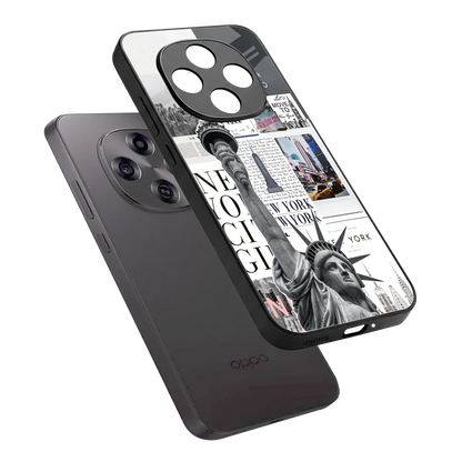 NY Dream sleek oppo f31 pro 5g cover with tempered glass back and TPU edges