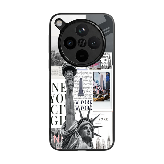 NY Dream back phone cover | glass case for oppo find x8