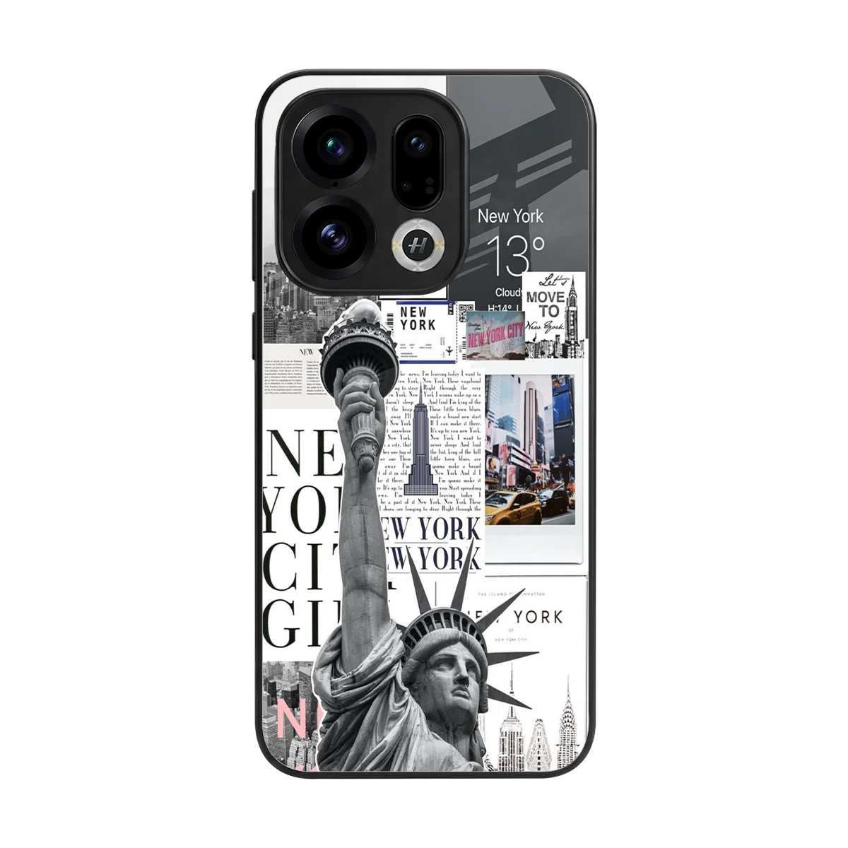 NY Dream back phone cover | glass case for oppo find x9