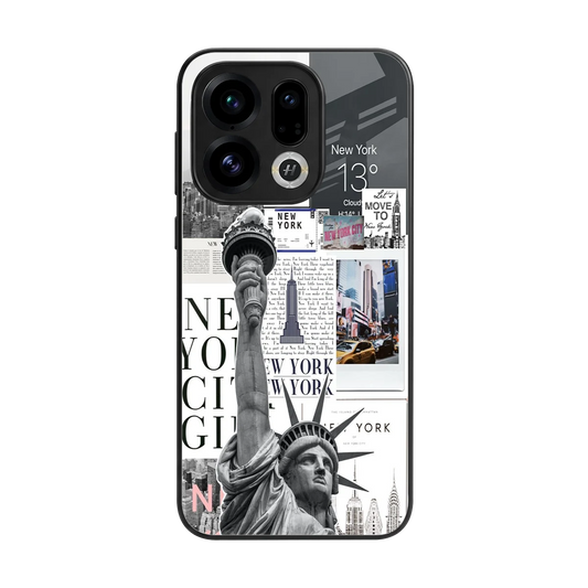 NY Dream back phone cover | glass case for oppo find x9