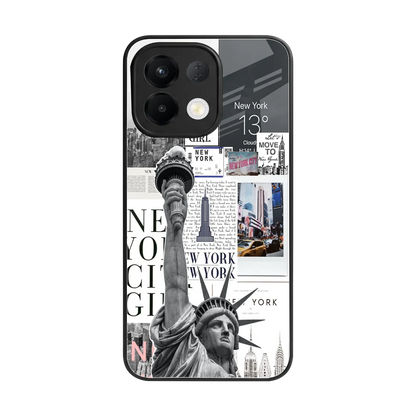NY Dream back phone cover | glass case for oppo k13 5g