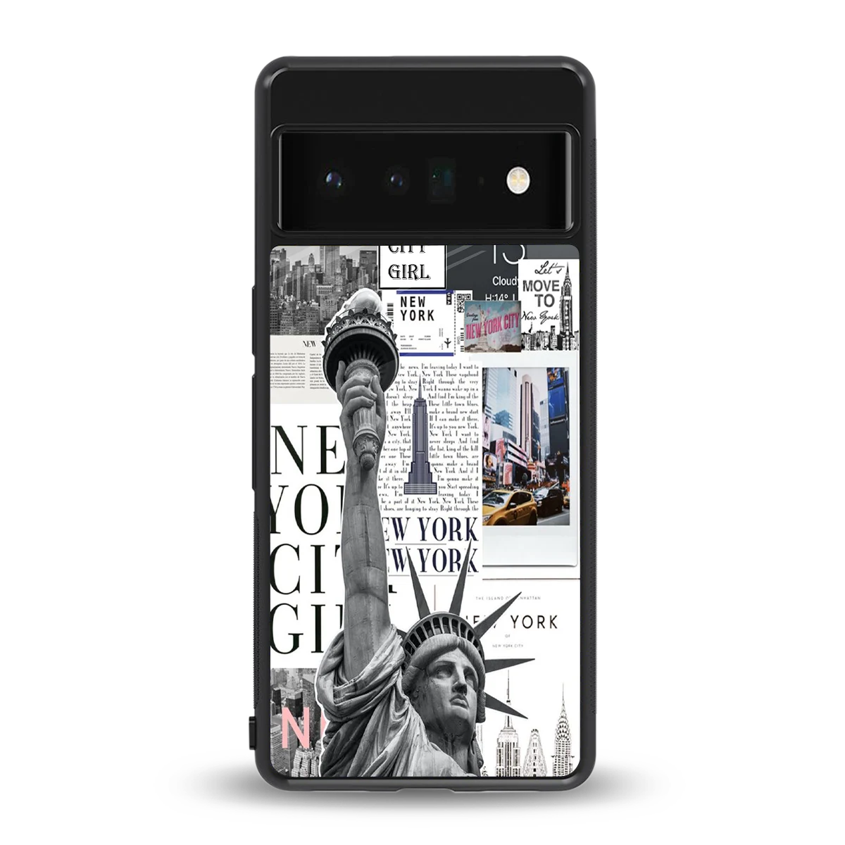 NY Dream back phone cover | glass case for google pixel 6 pro