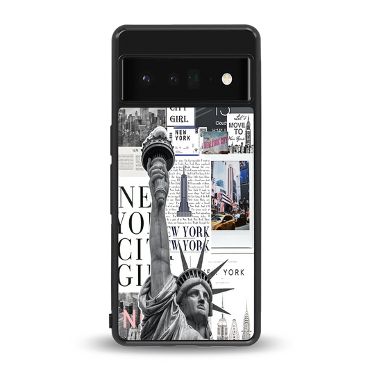 NY Dream back phone cover | glass case for google pixel 6 pro
