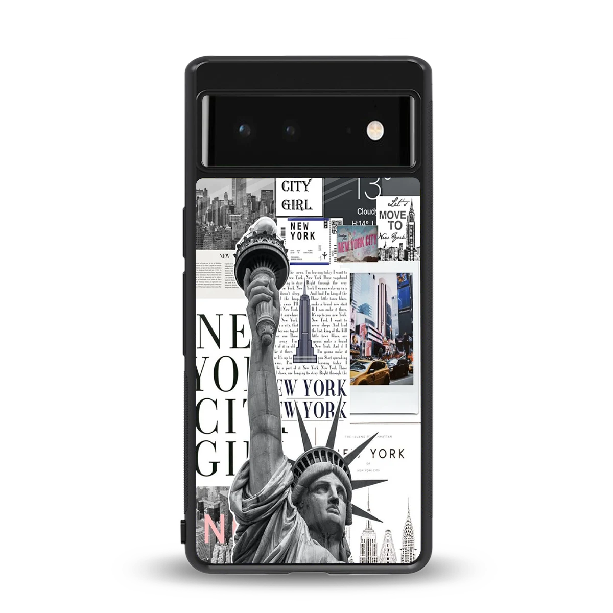 NY Dream back phone cover | glass case for google pixel 6