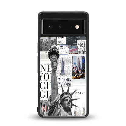 NY Dream back phone cover | glass case for google pixel 6a
