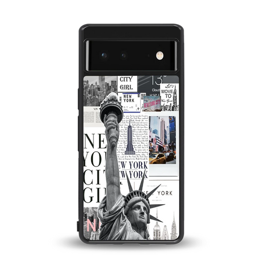 NY Dream back phone cover | glass case for google pixel 6a