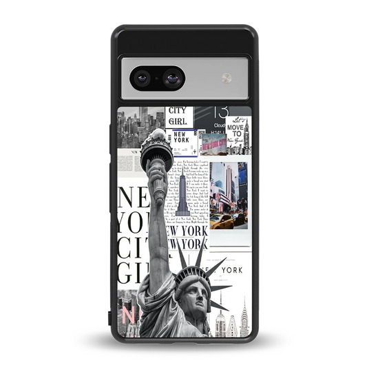 NY Dream back phone cover | glass case for google pixel 7a