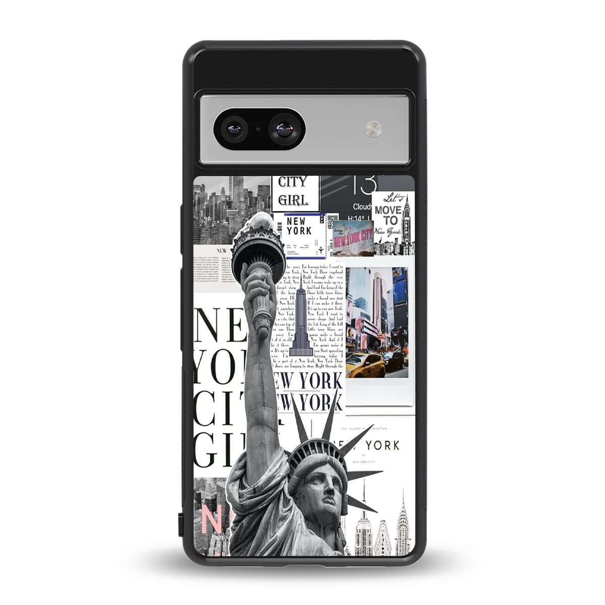 NY Dream back phone cover | glass case for google pixel 7