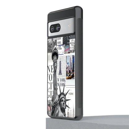 NY Dream stylish phone case for google pixel 7 | glossy glass and slim fit