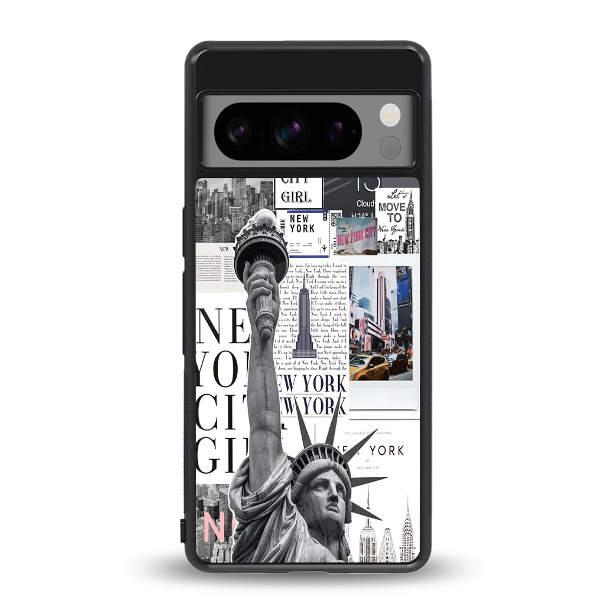 NY Dream back phone cover | glass case for google pixel 8 pro