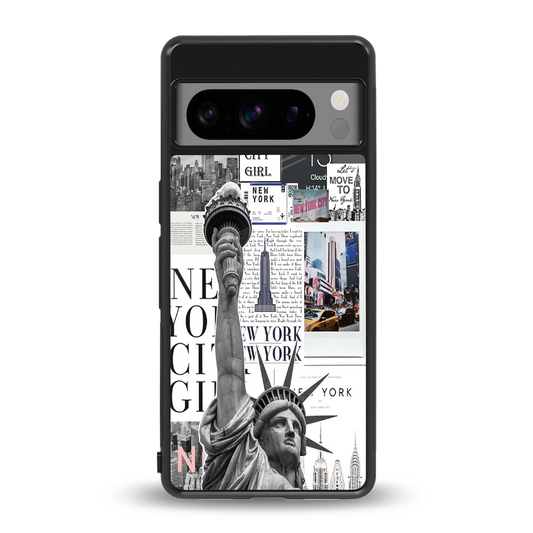 NY Dream back phone cover | glass case for google pixel 8 pro