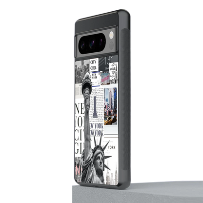 NY Dream stylish phone case for google pixel 8 pro | glossy glass and slim fit