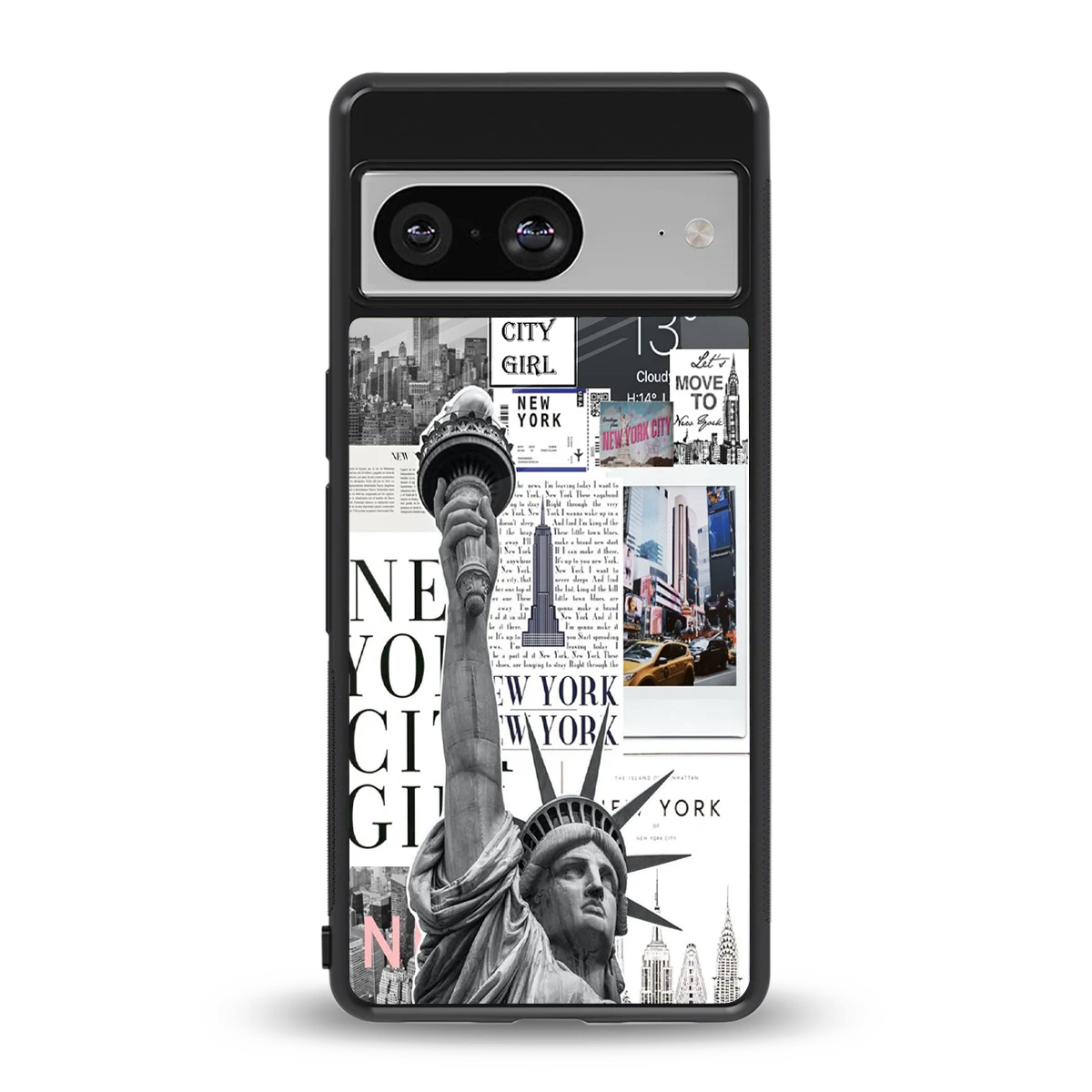 NY Dream back phone cover | glass case for google pixel 8