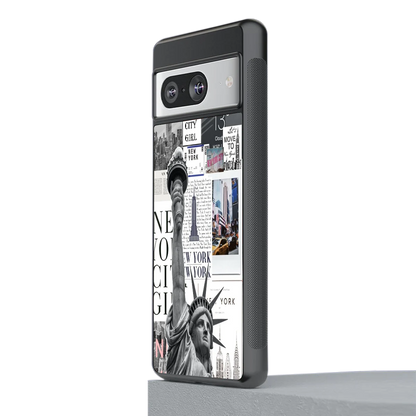 NY Dream stylish phone case for google pixel 8 | glossy glass and slim fit