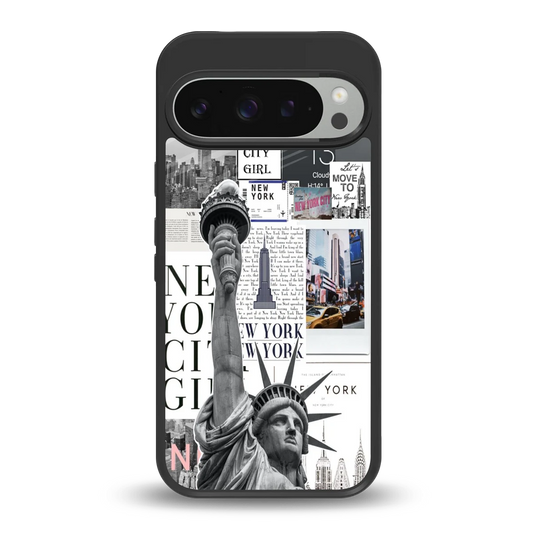 NY Dream back phone cover | glass case for google pixel 9 pro