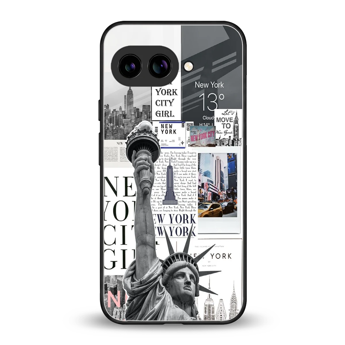 NY Dream back phone cover | glass case for google pixel 9a