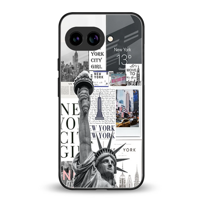 NY Dream back phone cover | glass case for google pixel 9a