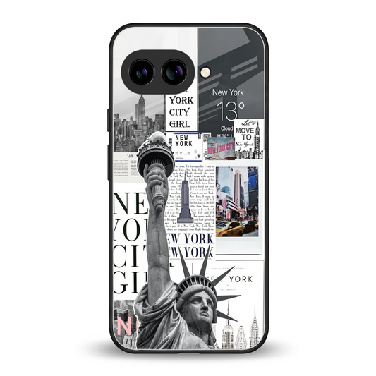 NY Dream back phone cover | glass case for google pixel 9a