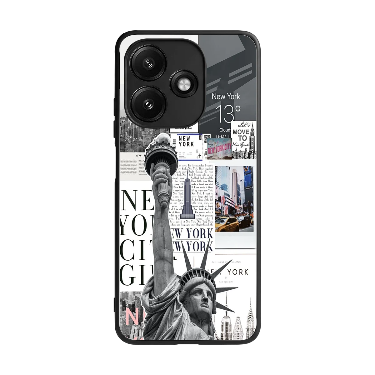 NY Dream back phone cover | glass case for redmi 12 5g