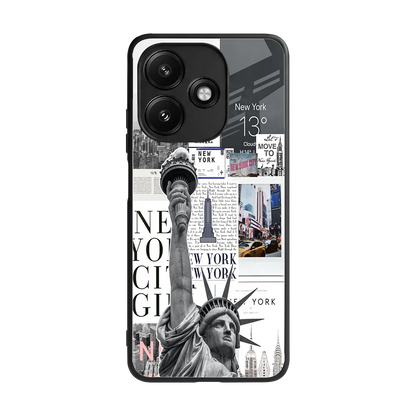 NY Dream back phone cover | glass case for redmi 12 5g