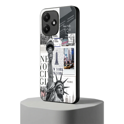 NY Dream redmi 12 5g mobile cover | shockproof glass phone case
