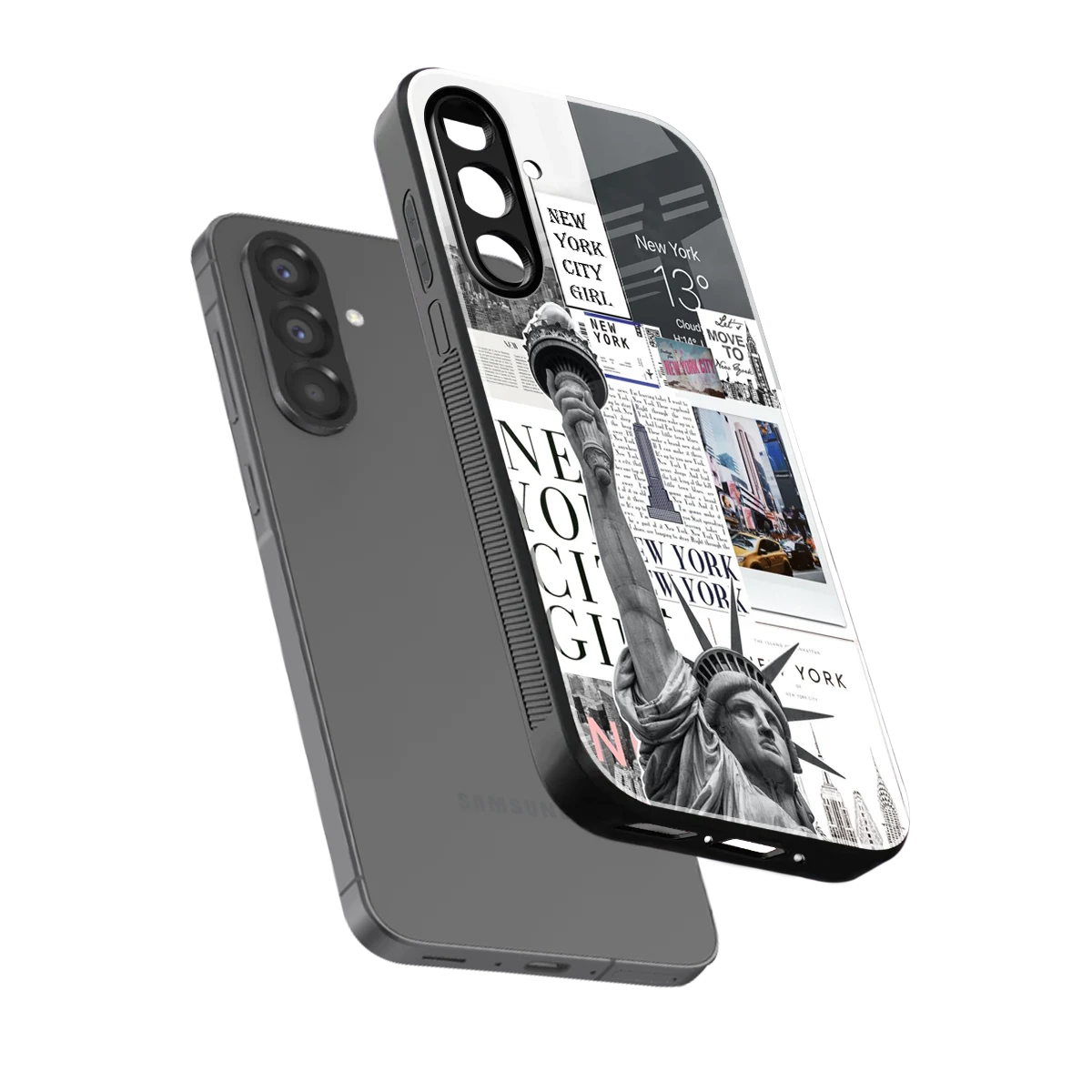 NY Dream sleek samsung galaxy a37 5g cover with tempered glass back and TPU edges
