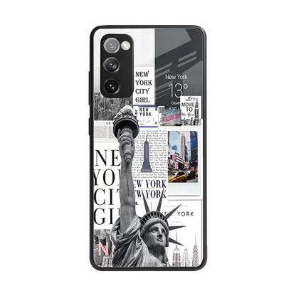 NY Dream back phone cover | glass case for samsung galaxy s20 fe