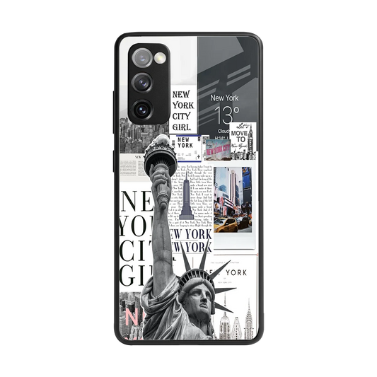NY Dream back phone cover | glass case for samsung galaxy s20 fe
