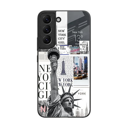 NY Dream back phone cover | glass case for samsung galaxy s22