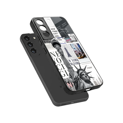 NY Dream sleek samsung galaxy s22 cover with tempered glass back and TPU edges