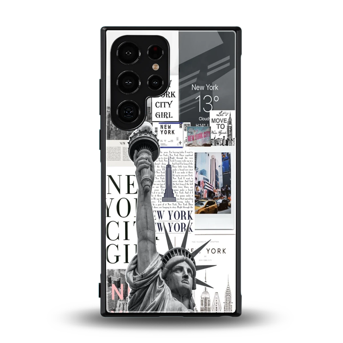 NY Dream back phone cover | glass case for samsung galaxy s23 ultra