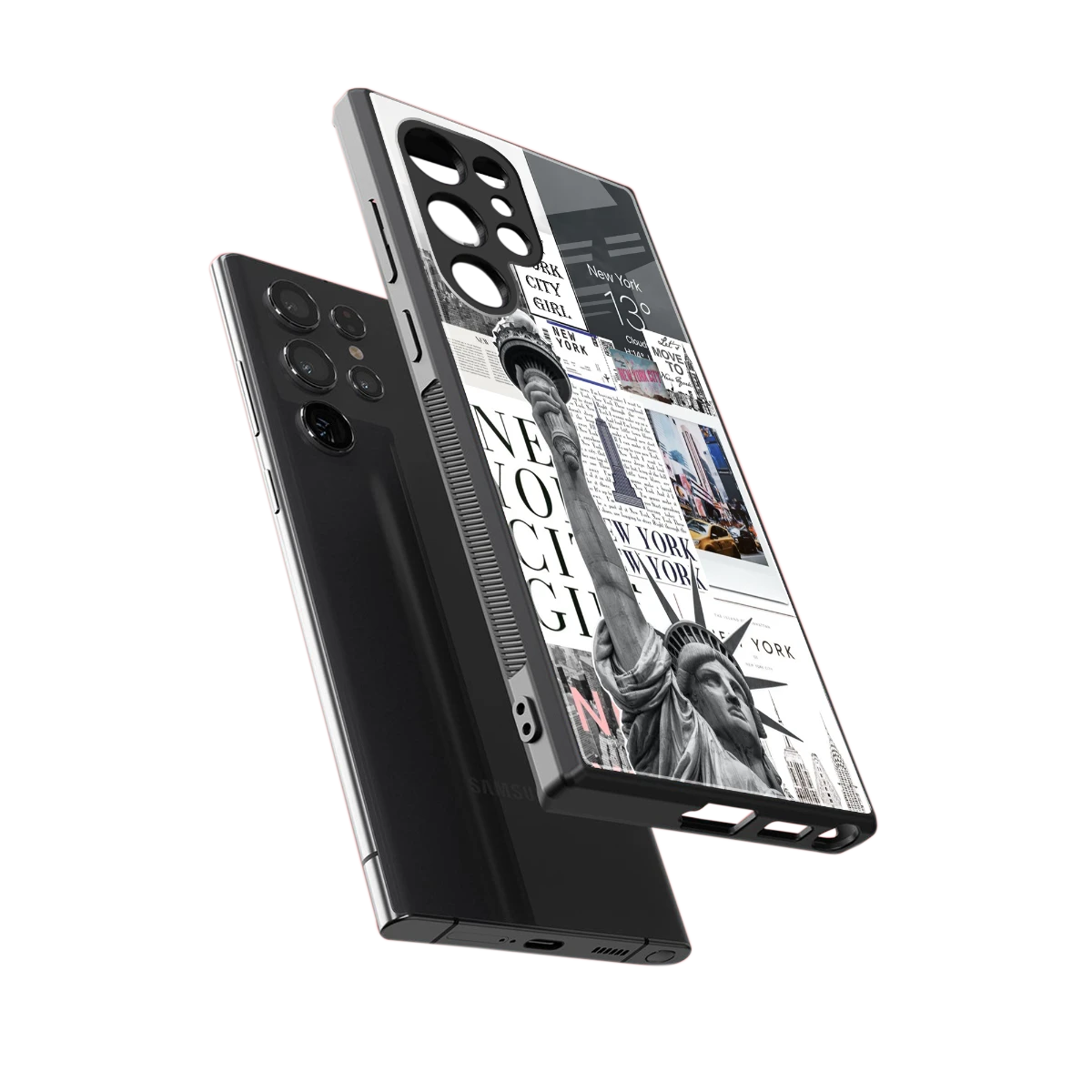 NY Dream sleek samsung galaxy s23 ultra cover with tempered glass back and TPU edges